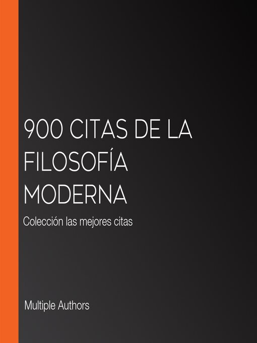 Cover image for 900 citas de la filosofía moderna